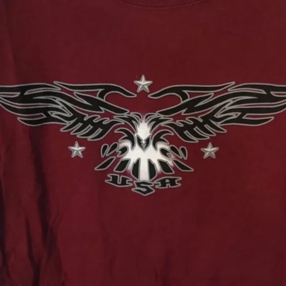 3/$25 Unisex XL America Moto Eagle Heavyweight T Shirt - Picture 3 of 7